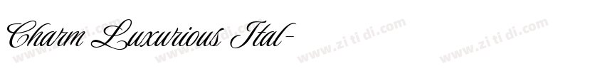 Charm Luxurious Ital字体转换